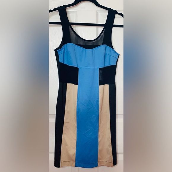 Eva Colorblock Mesh Dress - Picture 1 of 3